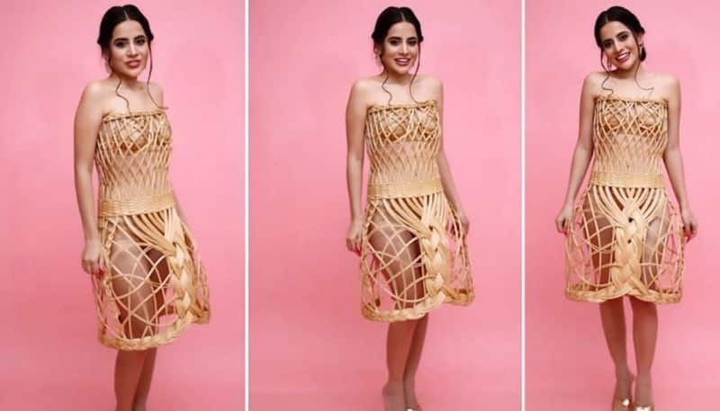 Urfi Javed SEXY Photos: Style icon stuns fans in a risque outfit made of bamboo basket vma