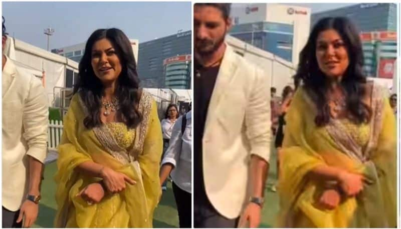 Sushmita Sen ex boyfriend Rohman Shawl assists her after ramp walk video viral sgk