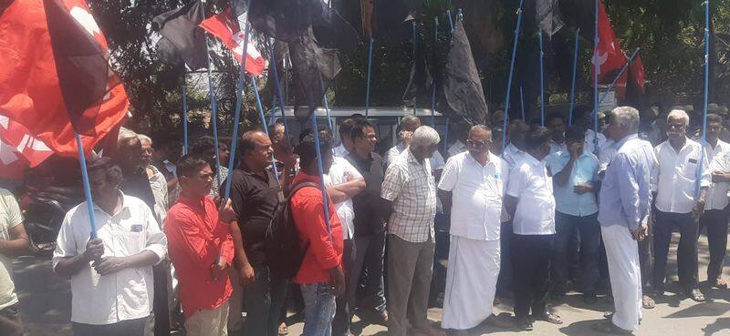 marxist communist party member arrest for black flag demonstration against governor 