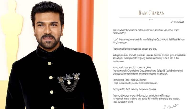 Ram Charan Emotional comments on Naatu Naatu Oscar award 