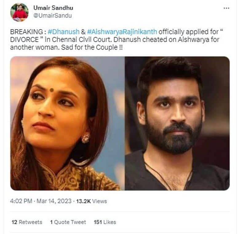 aishwarya rajinikanth officially applied for divorce from dhanush in chennai civil court vvk