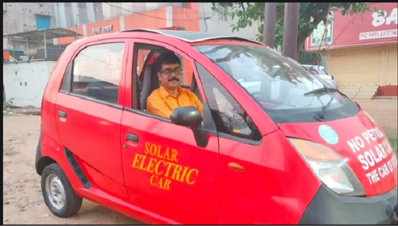 West Bengal man turned tata nano car into solar it costs Rs 30 for 100 kilometers akb