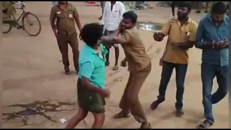 clash between 2 private bus drivers in alangulam in tenkasi district