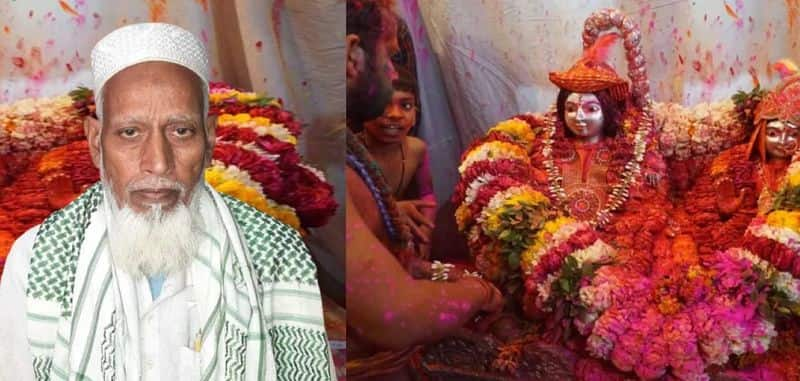 Ghiyasuddin makes Akbari pagri for Lord Shiva during the Kashi Holi celebration