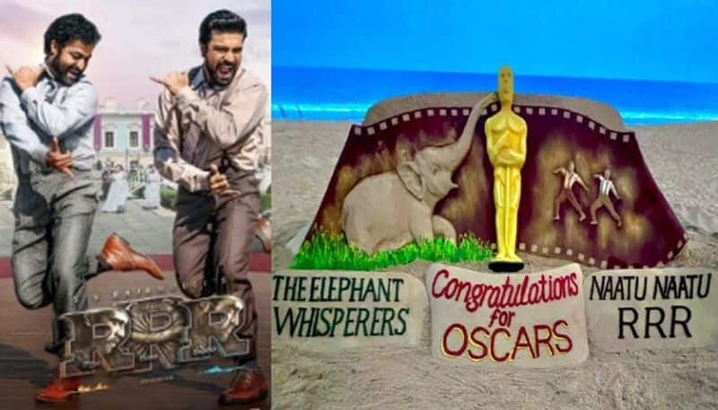 Sand Artist special Congratulations to RRR team to oscar award for naatu naatu