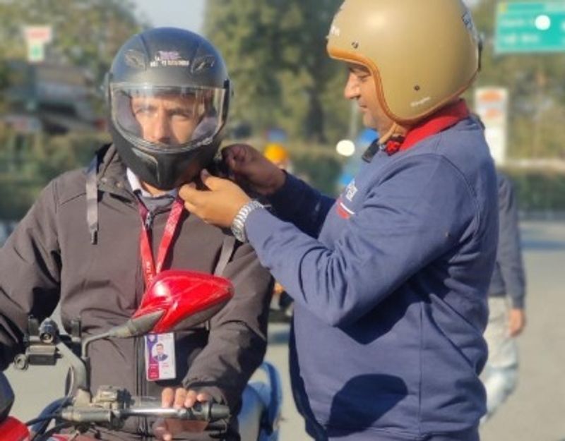 Helmet Mandatory to Bike Riders in Vijayapura grg