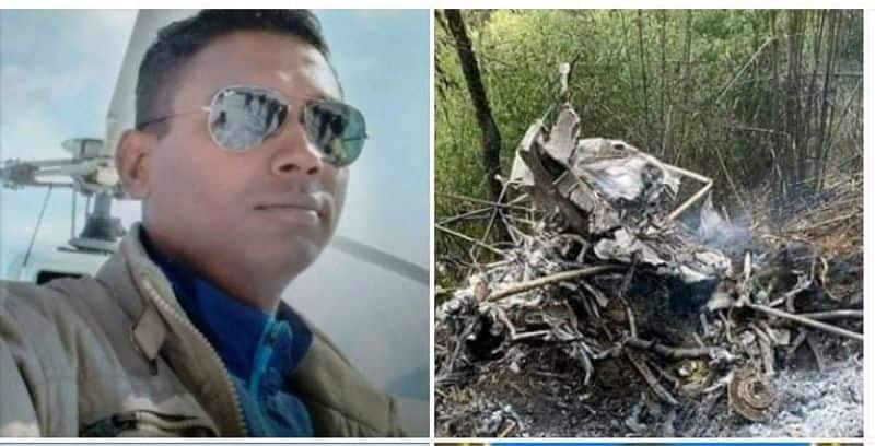 Collector Anish Shekhar pays tribute to the body of Major Jayanth in the helicopter crash