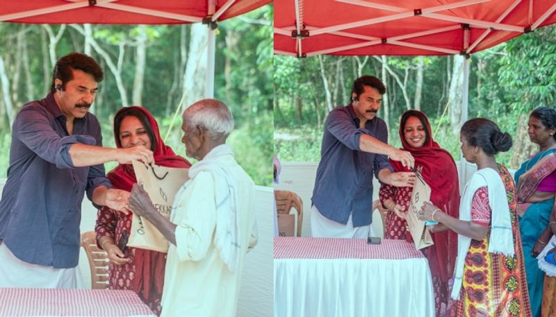 wayanad tribal people meet actor mammootty nrn 