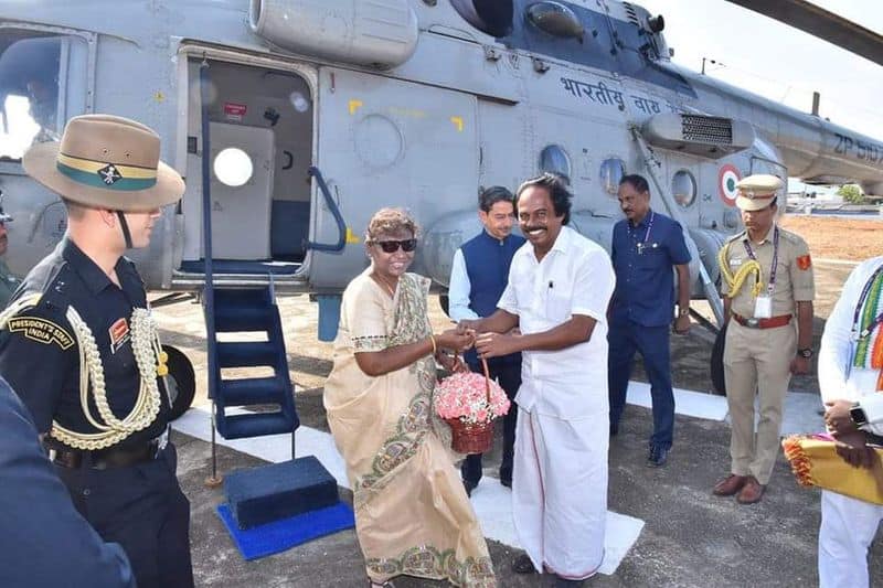 president droupadi murmu visit thiruvalluvar statue in kanyakumari