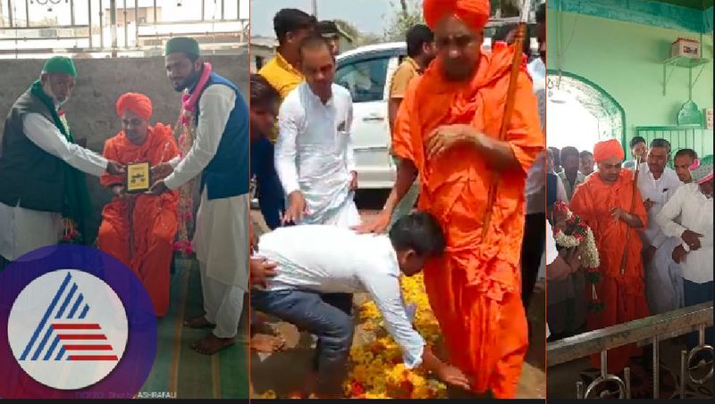 Koppala Gavisiddeswara Swamiji visited the Dargah today rav