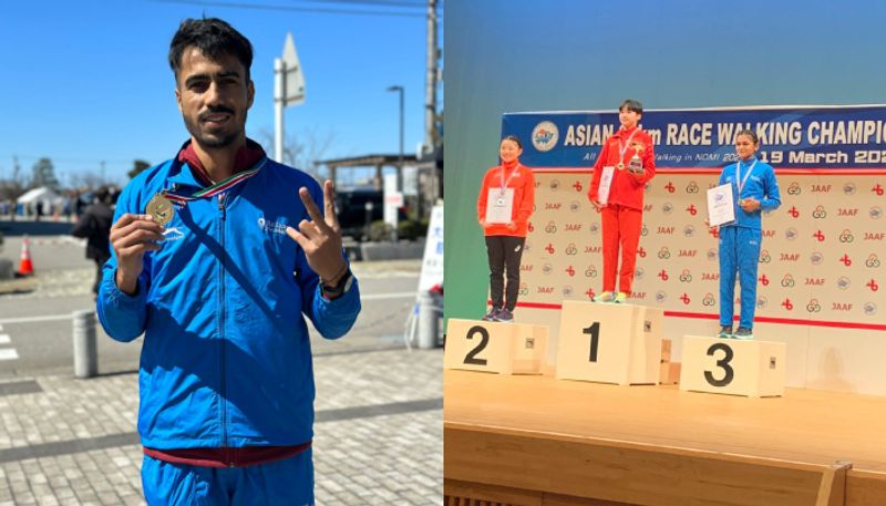 Akshdeep Singh Wins gold mens and Priyanka Goswami wins Bronze womens 20 KM at Asian Race Walking Championships, Nomi, Japan