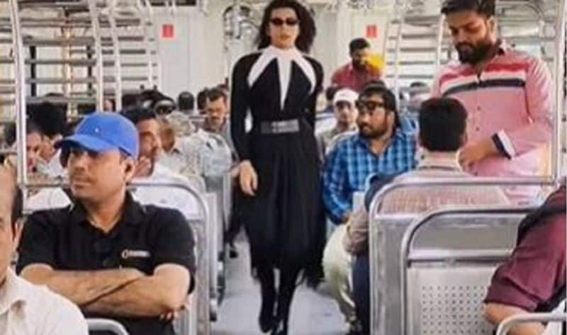 man in skirt does a catwalk inside mumbai local internet hails his confidence watch ash