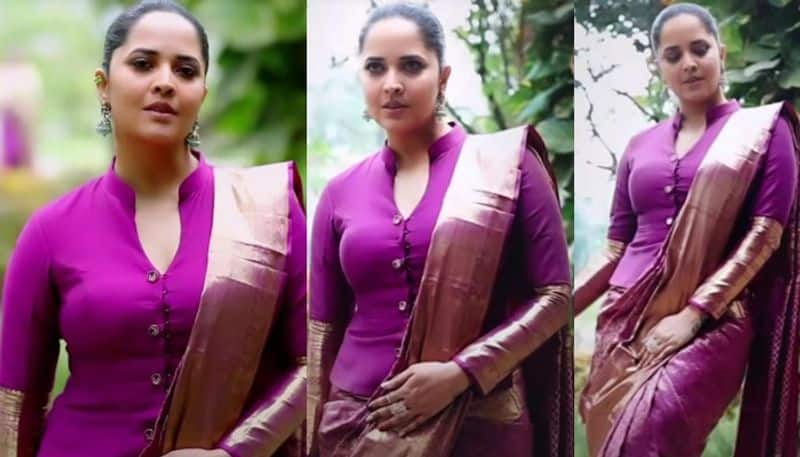 Anchor Anasuya beautiful look in pink outfit stunning poses