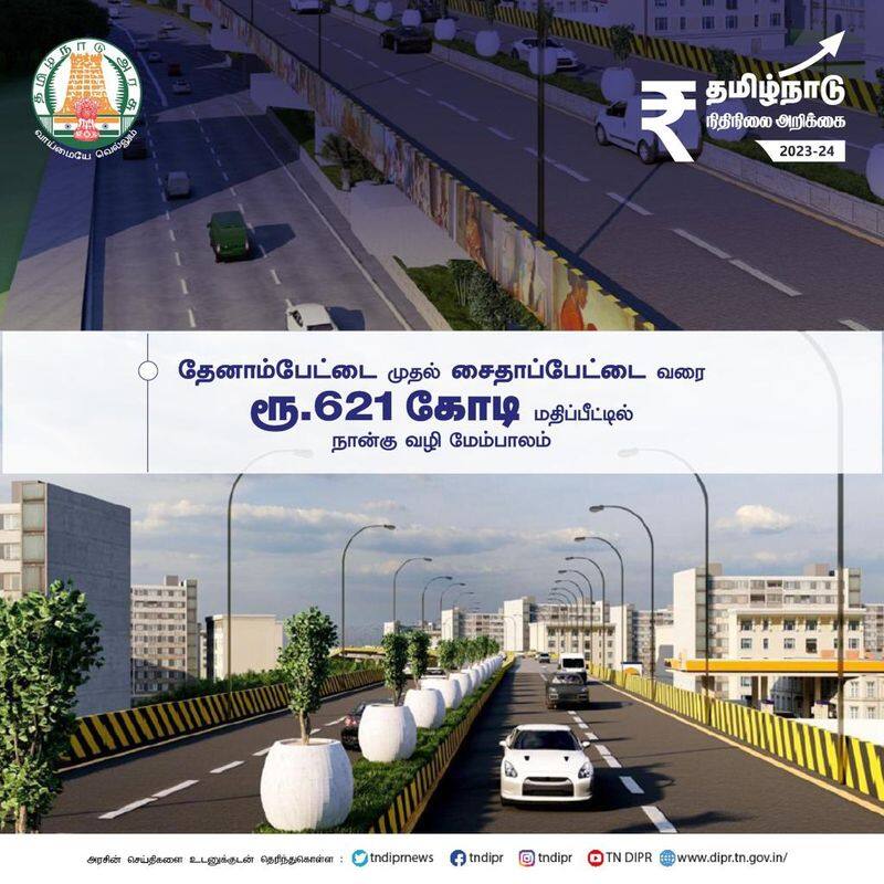 Four-way flyover from Thenampet to Saidapet! - Announcement on the tn state budget!