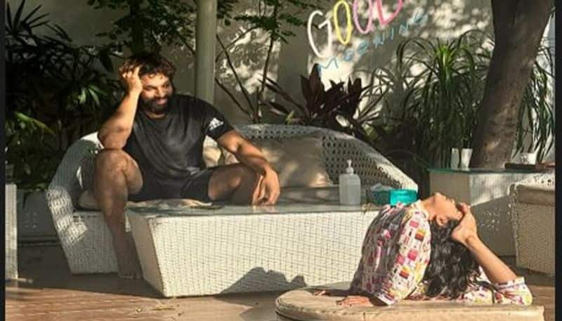 Allu Arjun was surprised to see his daughter Allu Arha practicing yoga