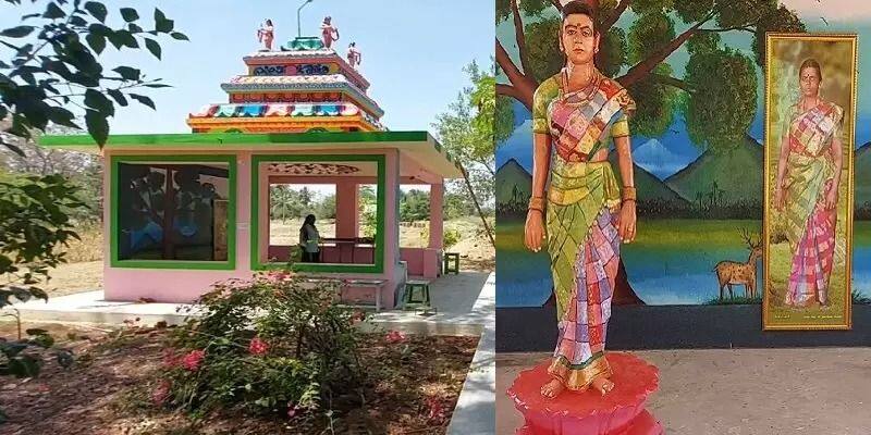 Tirupathur man Subramani built temple for deceased wife Eswari