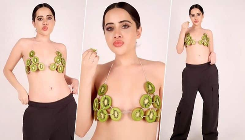 Urfi Javed SEXY Photos: Style icon stuns in bra made of Kiwis; fans react to her 'fruity' look vma