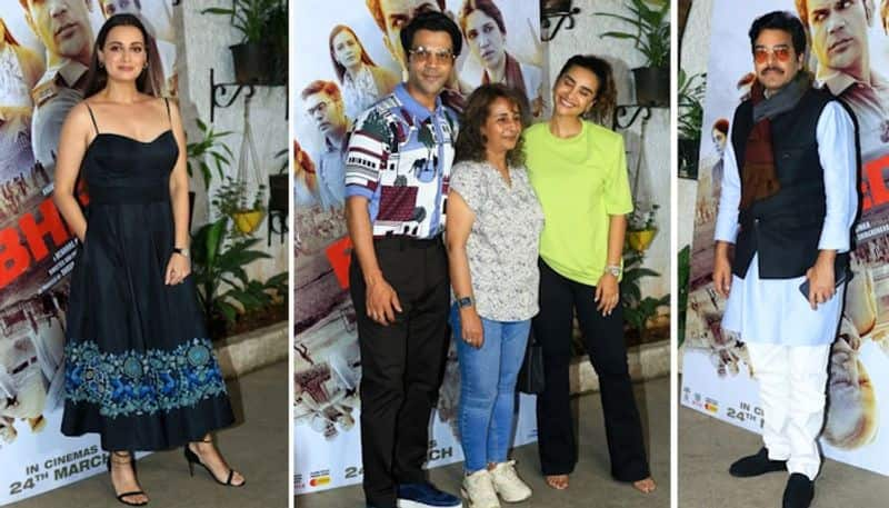 Dia Mirza, Rajkummar Rao, Ashutosh Rana and others at 'Bheed' screening RBA