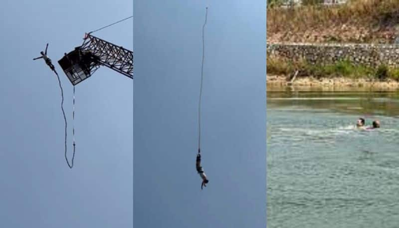 39 yeard old man gets narrow escape and survives bungee jump fall in Thailand after cord snaps