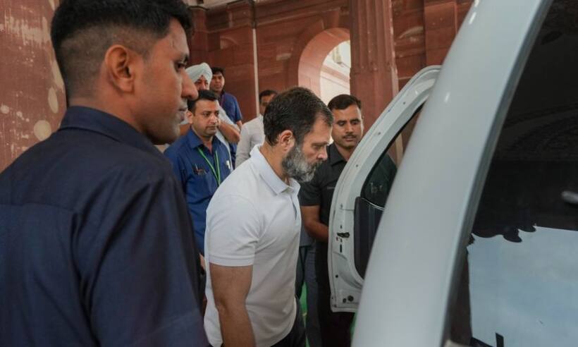 'Targetted for questioning Modi-Adani links...' Congress protests Rahul Gandhi's disqualification