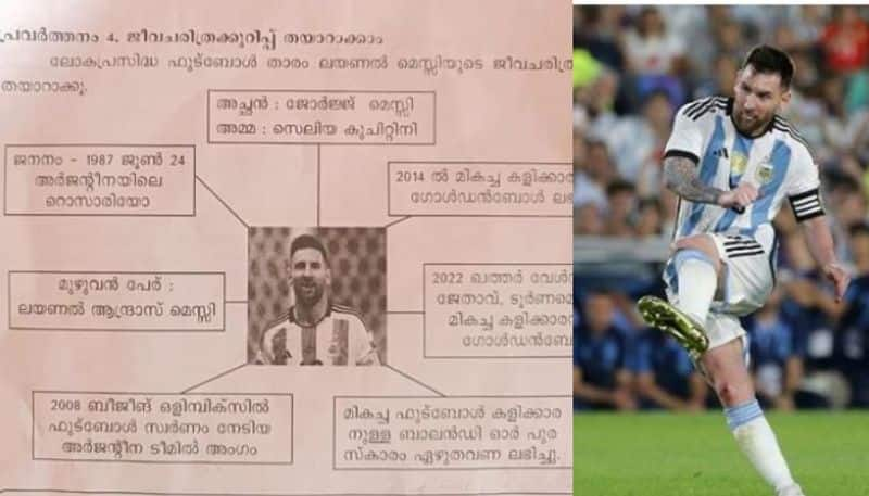 4th class exam question to prepare biography of Lionel Messi ppp