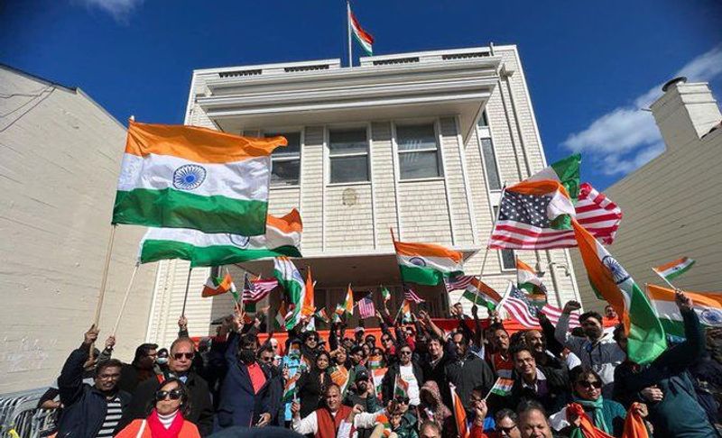 American desis rally for India at San Francisco Consulate, shun pro-Khalistan vandals