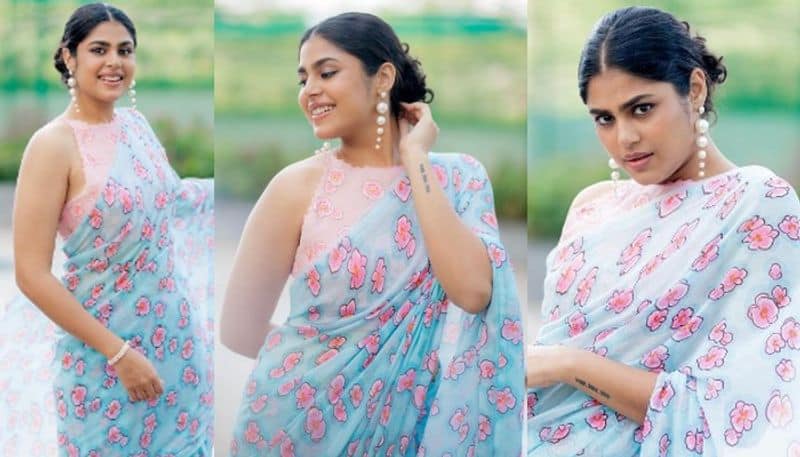 Actress Faria Abdullah beautiful look in saree Photos Viral NSK