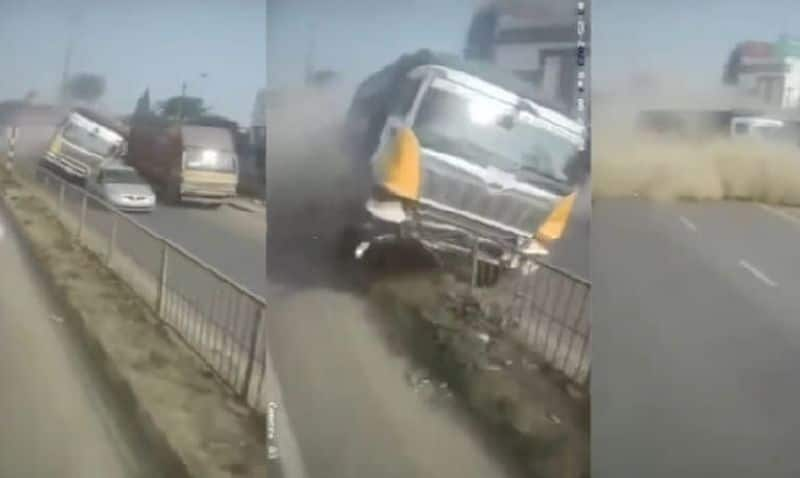 tipper lorry accident video goes viral in internet