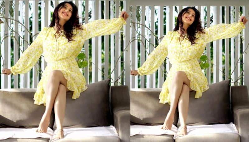 Senior Actress Bhumika Chawla beautiful look in yellow gown NSK