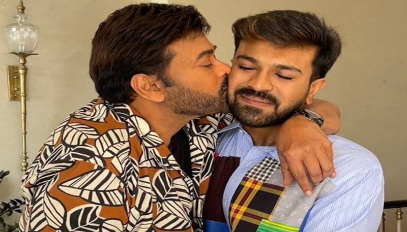 Chiranjeevi Birthday Wishes to son Ram charan with a Emotional pic NSK