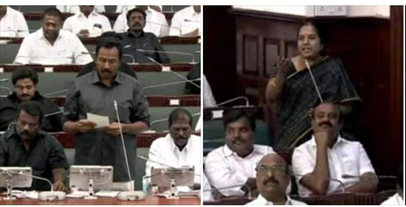 BJP MLA Vanathi Srinivasan wearing a black saree to the Tamil Nadu Legislative Assembly caused a stir