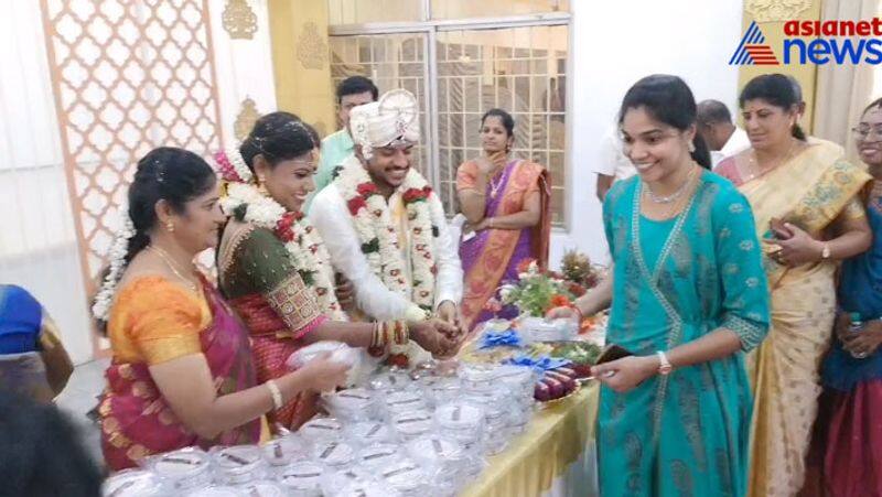 The couple who served small grain millets laddus instead of tamboolam at their wedding!