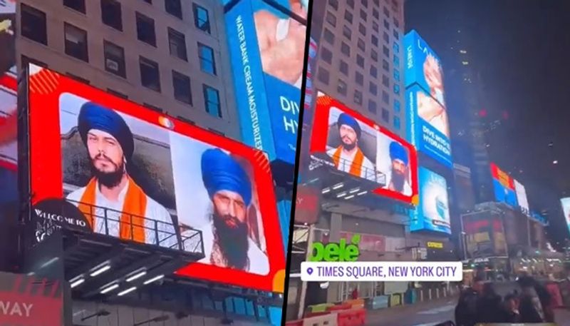 Khalistan supporters protest at Times Square in New York, express support to radical preacher Amritpal Singh AJR