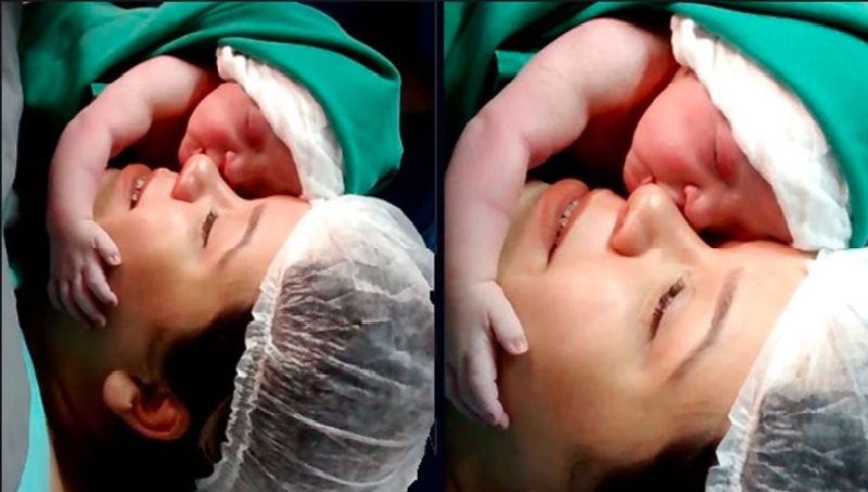 just born baby hugged its mother tightly video goes viral akb 