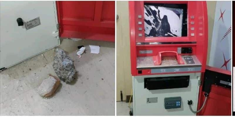 An incident of breaking ATM machine and trying to steal money in Chennai has created a stir