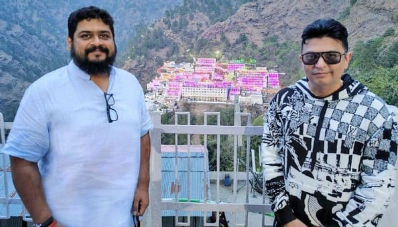 Director Om Raut and Producer Bhushan Kumar praying Mata Vaishno Devi for Adipurush NSK