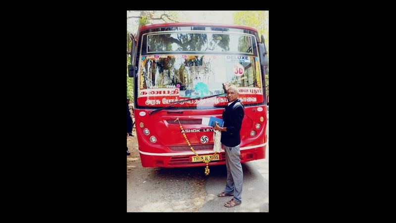 government officers seize government bus for not paid compensation in coimbatore