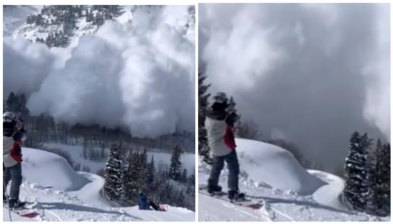 video of an avalanche has gone viral on social media bkg