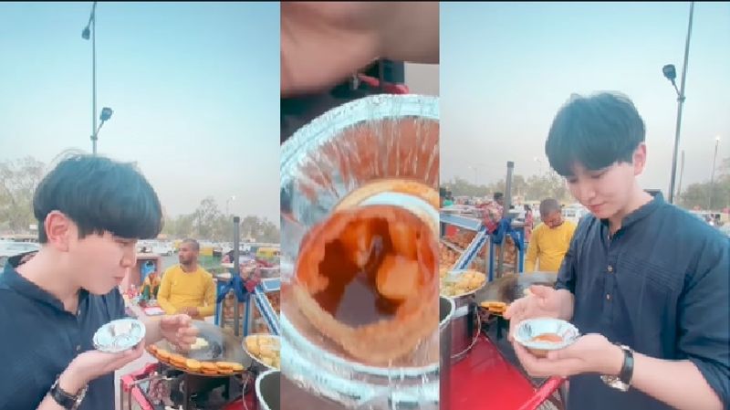 See what a Korean YouTuber had said after eating Panipuri on the Indian street video 