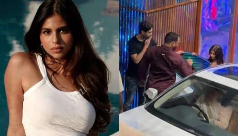 Is it official? Agastya Nanda gives flying kiss to Suhana Khan at a party: WATCH