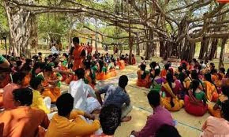 Kalashetra College students are protesting against sexual harassment