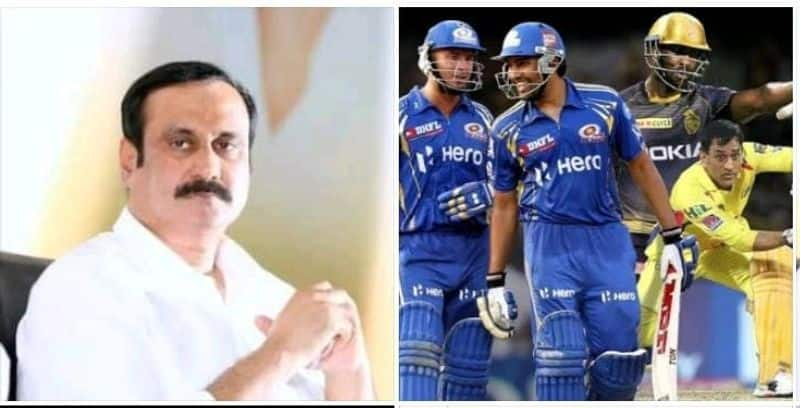 Anbumani requests to ban tobacco advertisements in Chennai IPL match