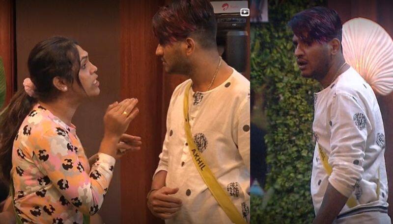 akhil marar and nadhira fight in bigg boss malayalam season 5 nrn 