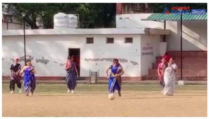 Video of women in sarees playing football during match in Gwalior goes viral