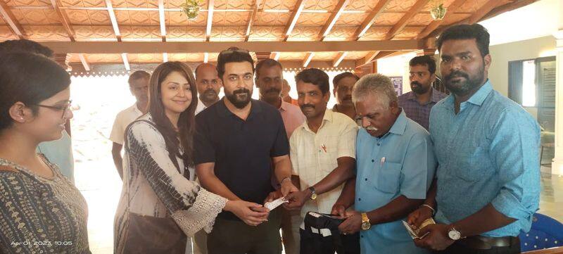 actor suriya, jothika and his family members visit keeladi museum today