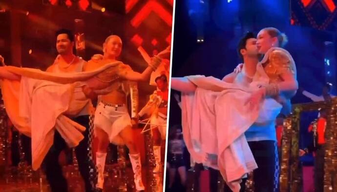 'Disrespectful': Fans slam Varun Dhawan for making Gigi Hadid 'uneasy' by picking and kissing her forcefully
