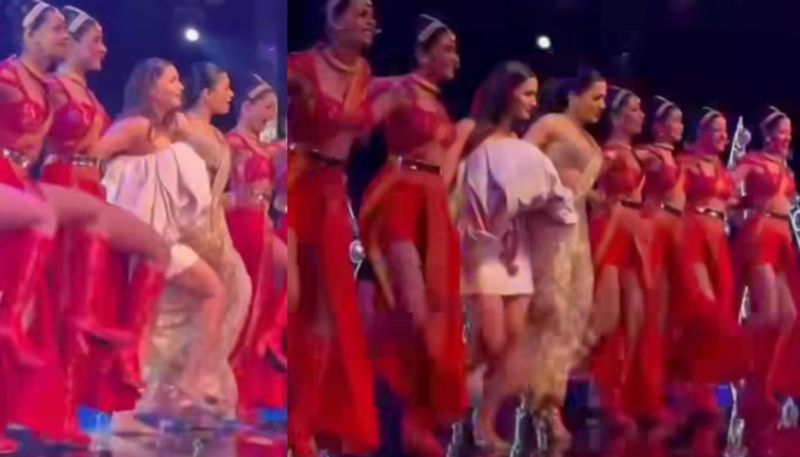 Alia Bhatt and Rashmika Mandanna dance to Naatu Naatu At NMACC Event NSK