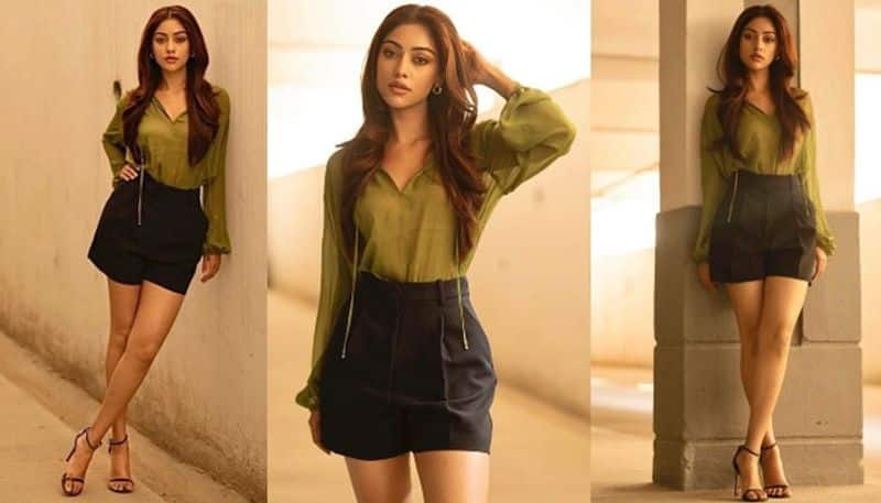 Actress Anu Emmanuel Glamour Treat in mini dress NSK