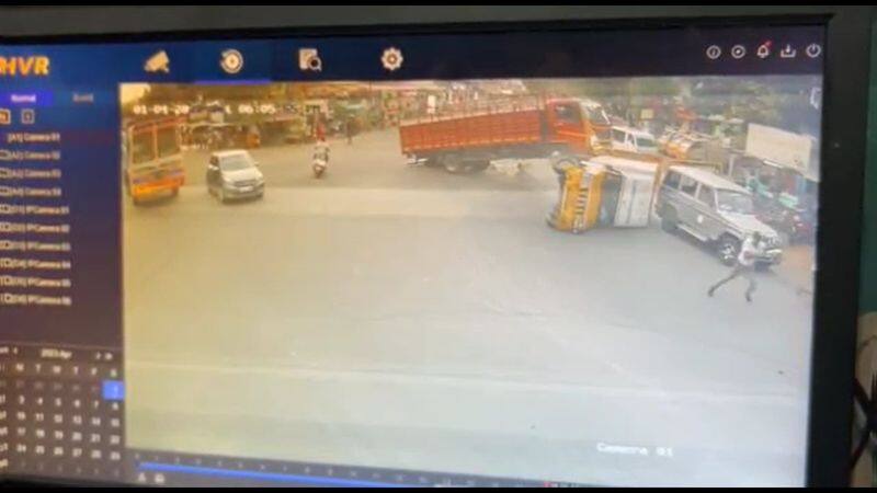 An accident involving a lorry driven by an employee of a financial institution in Tirupur district