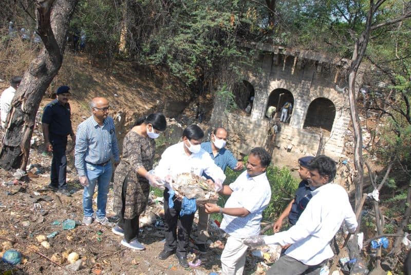 historical step well restoration works began in osmania university in hyderabad kms